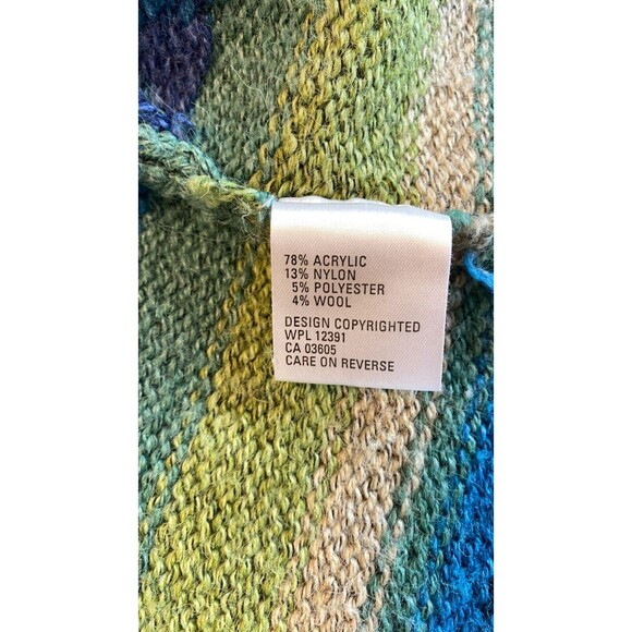 Northern Isles Sweater Vest Womens XL Multi Striped Acrylic V Neck Button Front - Picture 7 of 15